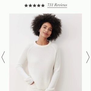 Jenni Kayne Cashmere Fisherman Sweater - Ivory size xs